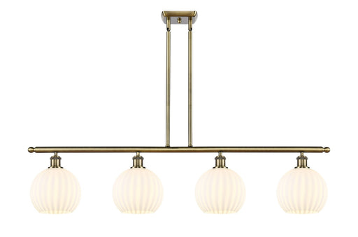 Innovations - 516-4I-AB-G1217-8WV - LED Island Pendant - Ballston - Antique Brass