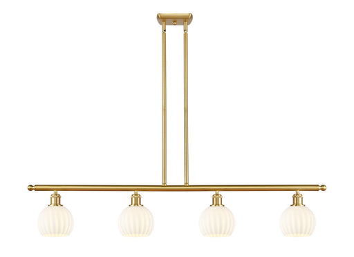 Innovations - 516-4I-SG-G1217-6WV - LED Island Pendant - Ballston - Satin Gold