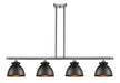 Innovations - 516-4I-SN-M14-BK - Four Light Island Pendant - Ballston - Brushed Satin Nickel