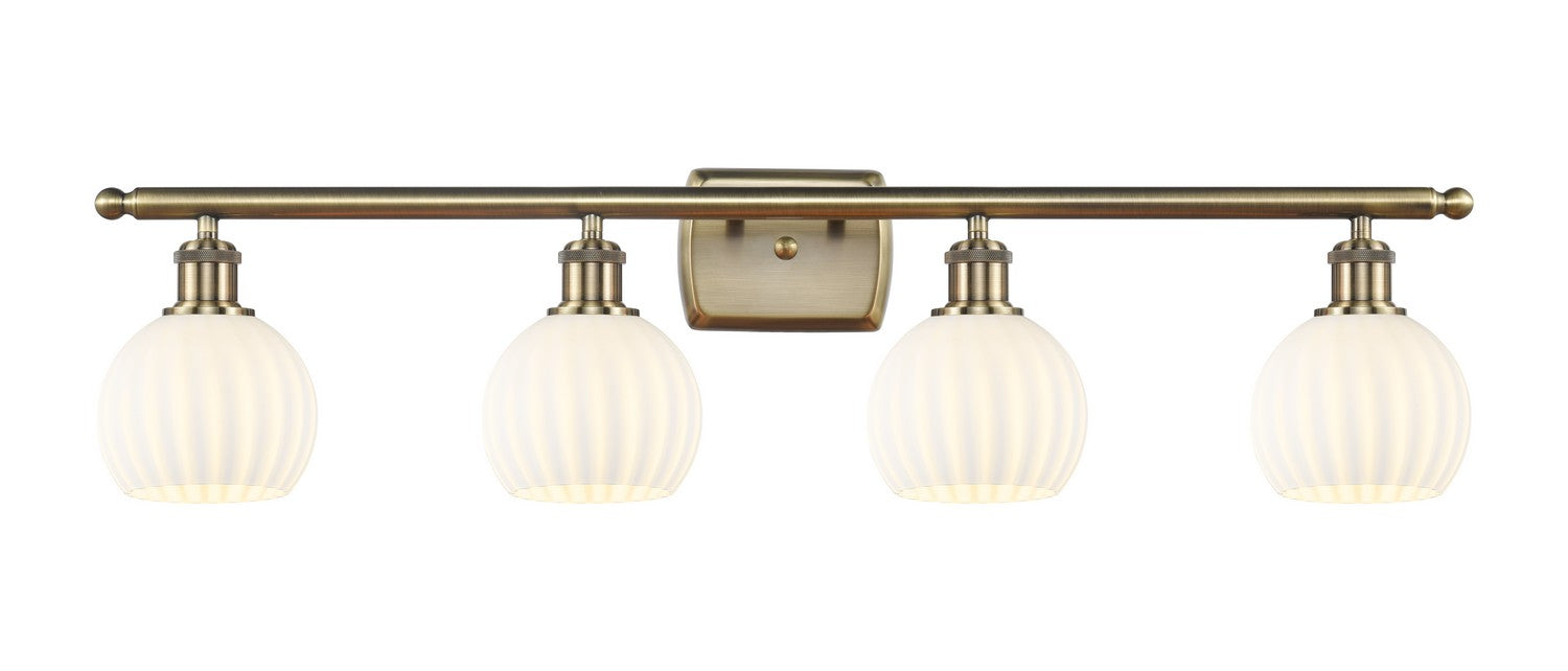 Innovations - 516-4W-AB-G1217-6WV - LED Bath Vanity - Ballston - Antique Brass