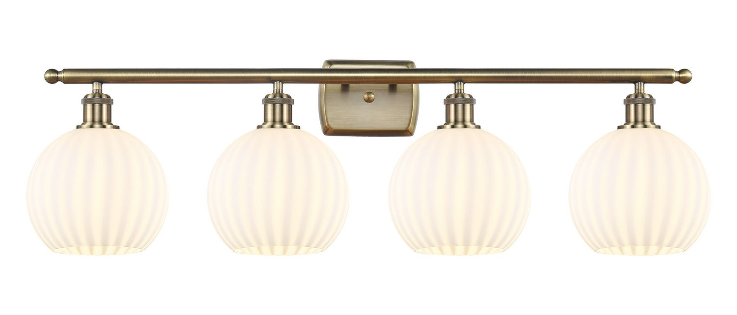 Innovations - 516-4W-AB-G1217-8WV - LED Bath Vanity - Ballston - Antique Brass