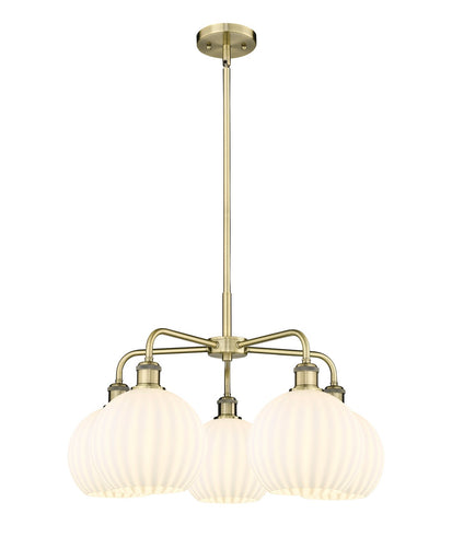 Ballston LED Chandelier Antique Brass