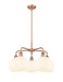 Innovations - 516-5CR-AC-G1217-8WV - LED Chandelier - Downtown Urban - Antique Copper