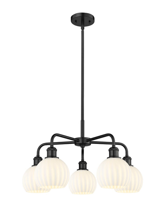 Innovations - 516-5CR-BK-G1217-6WV - LED Chandelier - Downtown Urban - Matte Black