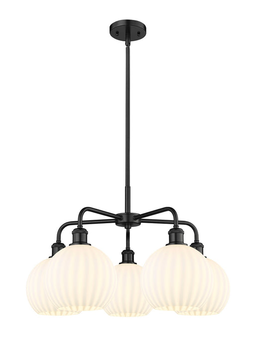 Innovations - 516-5CR-BK-G1217-8WV - LED Chandelier - Downtown Urban - Matte Black