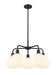 Innovations - 516-5CR-BK-G1217-8WV - LED Chandelier - Downtown Urban - Matte Black