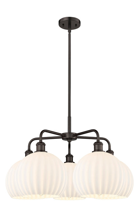 Innovations - 516-5CR-OB-G1217-10WV - LED Chandelier - Downtown Urban - Oil Rubbed Bronze