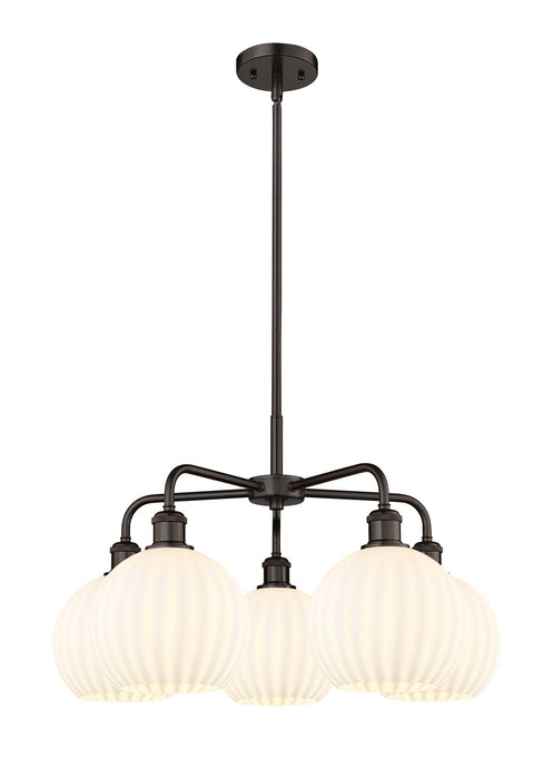 Innovations - 516-5CR-OB-G1217-8WV - LED Chandelier - Downtown Urban - Oil Rubbed Bronze