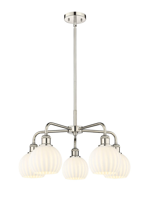 Innovations - 516-5CR-PN-G1217-6WV - LED Chandelier - Downtown Urban - Polished Nickel