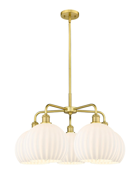 Innovations - 516-5CR-SG-G1217-10WV - LED Chandelier - Downtown Urban - Satin Gold