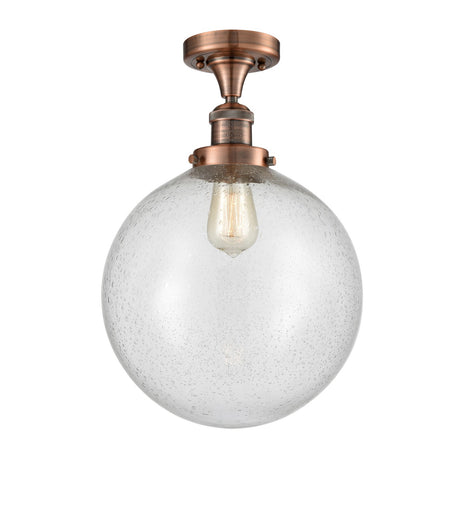 Franklin Restoration One Light Semi-Flush Mount Antique Copper