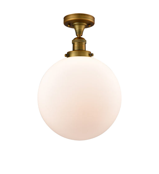 Innovations - 517-1CH-BB-G201-12 - One Light Semi-Flush Mount - Franklin Restoration - Brushed Brass