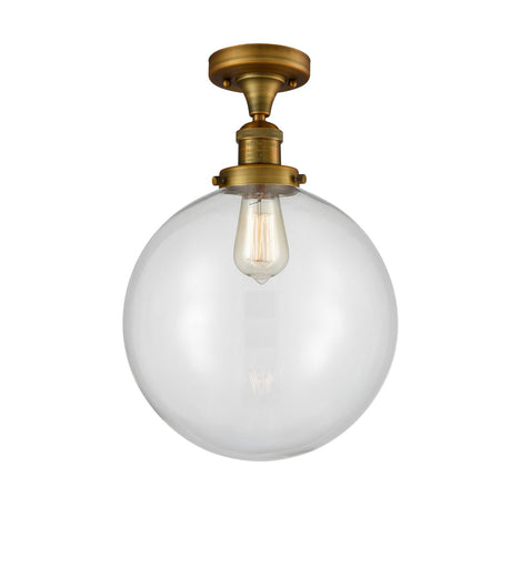 Franklin Restoration One Light Semi-Flush Mount Brushed Brass