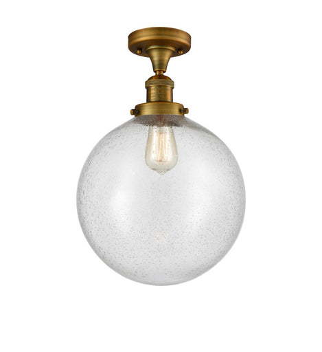 Franklin Restoration One Light Semi-Flush Mount Brushed Brass