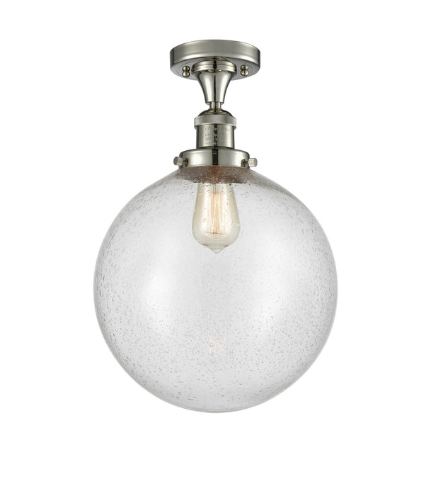 Innovations - 517-1CH-PN-G204-12 - One Light Semi-Flush Mount - Franklin Restoration - Polished Nickel
