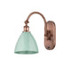 Innovations - 518-1W-AC-MBD-75-SF - One Light Wall Sconce - Ballston - Antique Copper