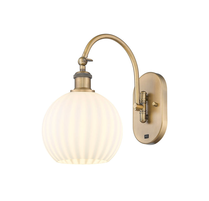 Innovations - 518-1W-BB-G1217-8WV - LED Wall Sconce - Ballston - Brushed Brass