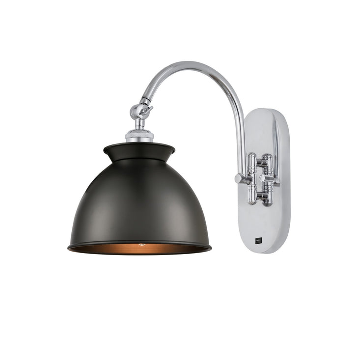 Innovations - 518-1W-PC-M14-BK - One Light Wall Sconce - Ballston - Polished Chrome