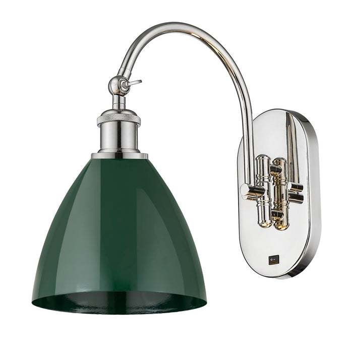 Innovations - 518-1W-PN-MBD-75-GR - One Light Wall Sconce - Ballston - Polished Nickel