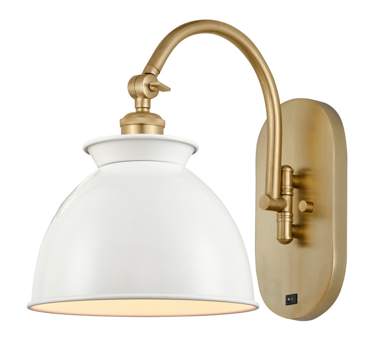 Innovations - 518-1W-SG-M14-W - One Light Wall Sconce - Ballston - Satin Gold