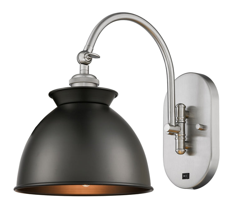 Innovations - 518-1W-SN-M14-BK - One Light Wall Sconce - Ballston - Brushed Satin Nickel