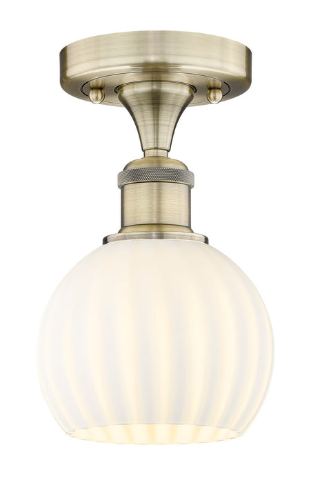 Innovations - 616-1F-AB-G1217-6WV - LED Semi-Flush Mount - Edison - Antique Brass