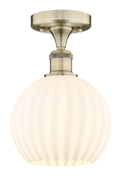 Innovations - 616-1F-AB-G1217-8WV - LED Semi-Flush Mount - Edison - Antique Brass