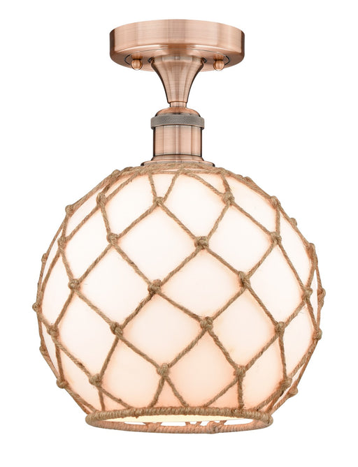 Innovations - 616-1F-AC-G121-10RB - One Light Semi-Flush Mount - Edison - Antique Copper