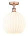 Innovations - 616-1F-AC-G1217-12WV - LED Semi-Flush Mount - Edison - Antique Copper