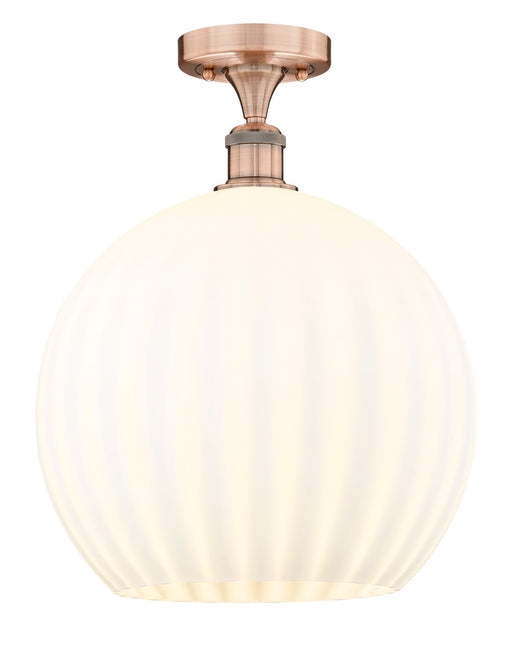 Innovations - 616-1F-AC-G1217-14WV - LED Semi-Flush Mount - Edison - Antique Copper