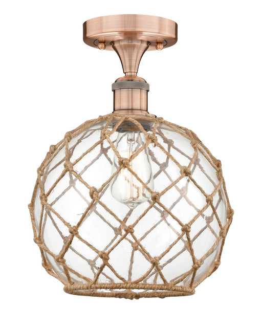 Innovations - 616-1F-AC-G122-10RB - One Light Semi-Flush Mount - Edison - Antique Copper
