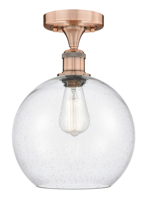 Innovations - 616-1F-AC-G124-10 - One Light Semi-Flush Mount - Edison - Antique Copper