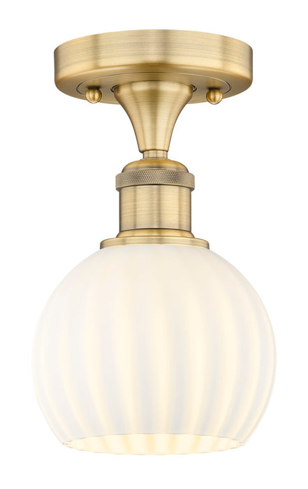 Innovations - 616-1F-BB-G1217-6WV - LED Semi-Flush Mount - Edison - Brushed Brass