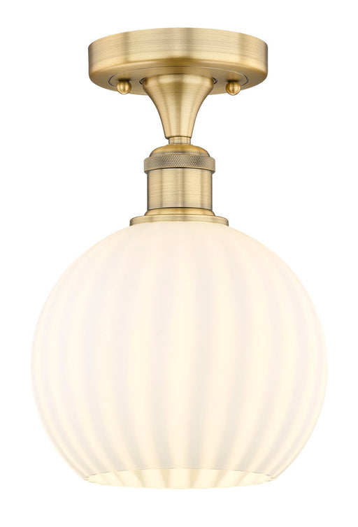 Innovations - 616-1F-BB-G1217-8WV - LED Semi-Flush Mount - Edison - Brushed Brass