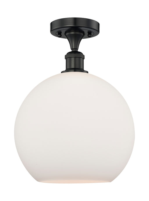 Innovations - 616-1F-BK-G121-12 - One Light Semi-Flush Mount - Edison - Matte Black