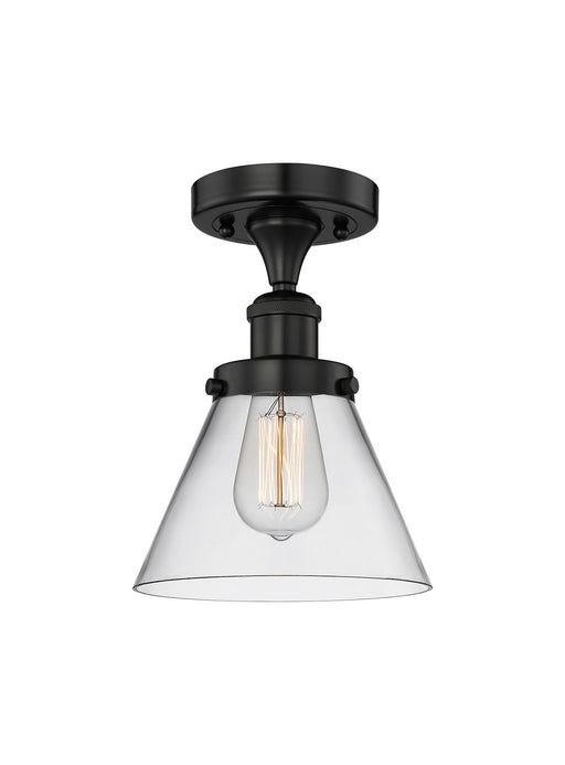 Innovations - 616-1F-BK-G42 - One Light Semi-Flush Mount - Edison - Matte Black