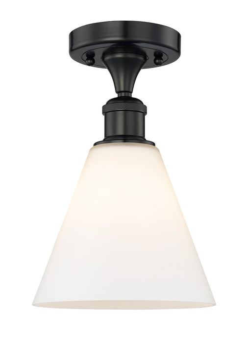 Innovations - 616-1F-BK-GBC-81 - One Light Semi-Flush Mount - Edison - Matte Black