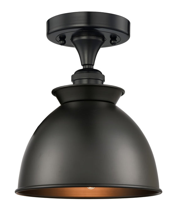 Innovations - 616-1F-BK-M14-BK - One Light Semi-Flush Mount - Edison - Matte Black