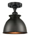 Innovations - 616-1F-BK-M14-BK - One Light Semi-Flush Mount - Edison - Matte Black