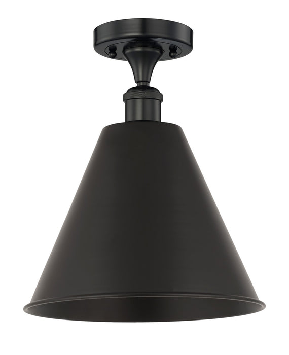 Innovations - 616-1F-BK-MBC-12-BK - One Light Semi-Flush Mount - Edison - Matte Black