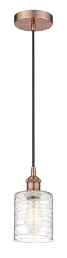 Edison One Light Mini Pendant Antique Copper