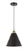 Innovations - 616-1P-BAB-MBC-12-BK - One Light Mini Pendant - Edison - Black Antique Brass