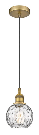 Edison One Light Mini Pendant Brushed Brass