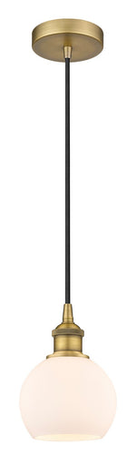 Edison One Light Mini Pendant Brushed Brass