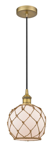 Edison One Light Mini Pendant Brushed Brass