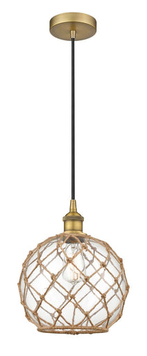 Edison One Light Mini Pendant Brushed Brass