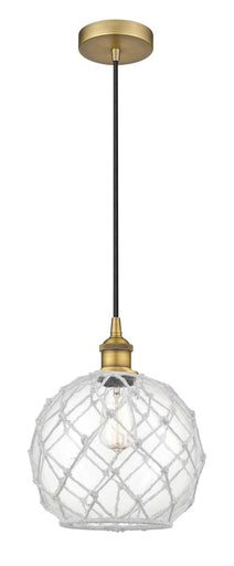 Edison One Light Mini Pendant Brushed Brass