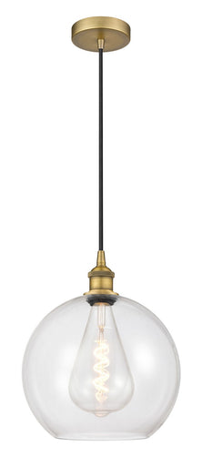 Edison One Light Mini Pendant Brushed Brass
