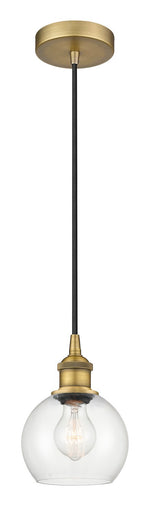 Edison One Light Mini Pendant Brushed Brass
