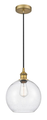 Edison One Light Mini Pendant Brushed Brass